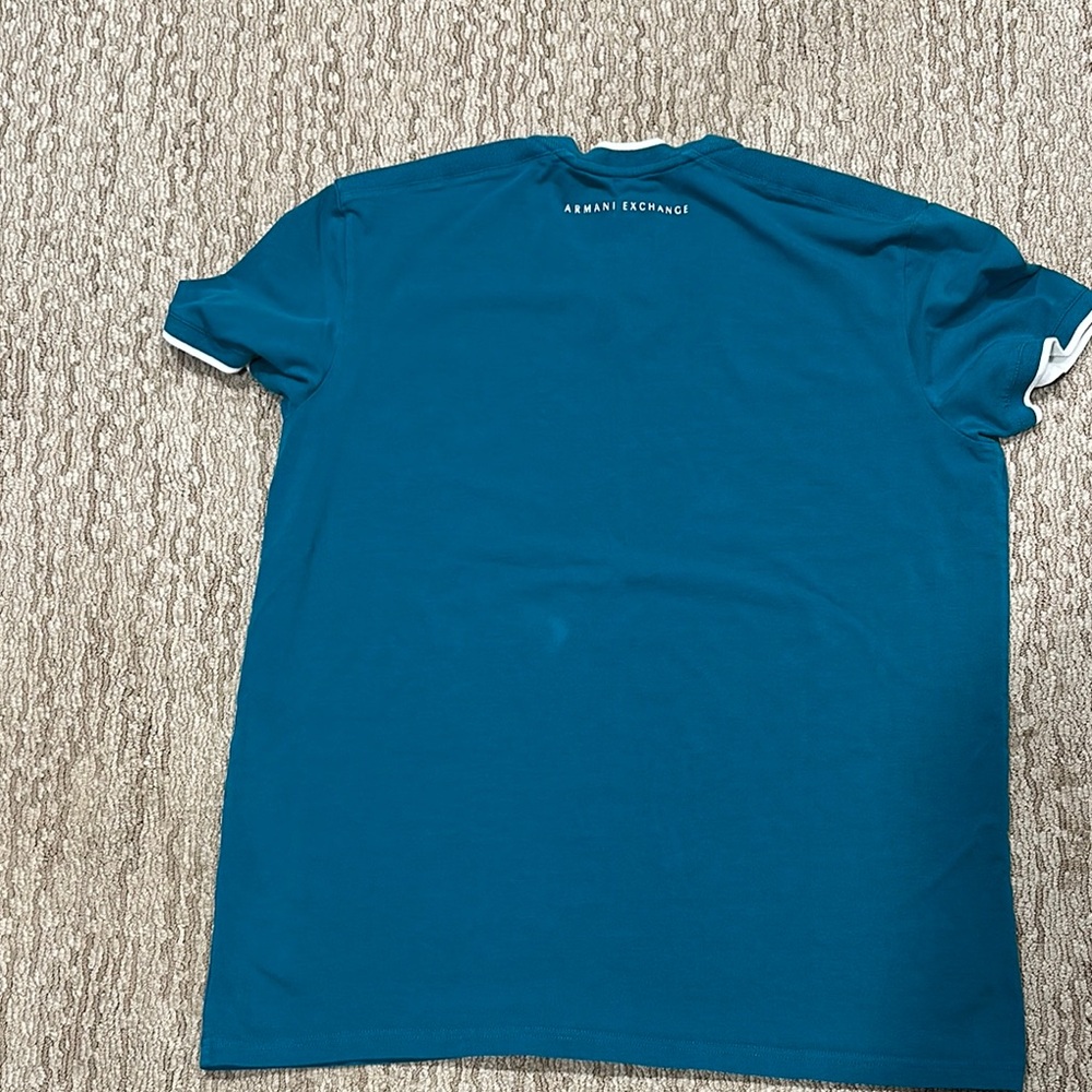 Armani Exchange Blue Short Sleeve Tee - Picture 4 of 5